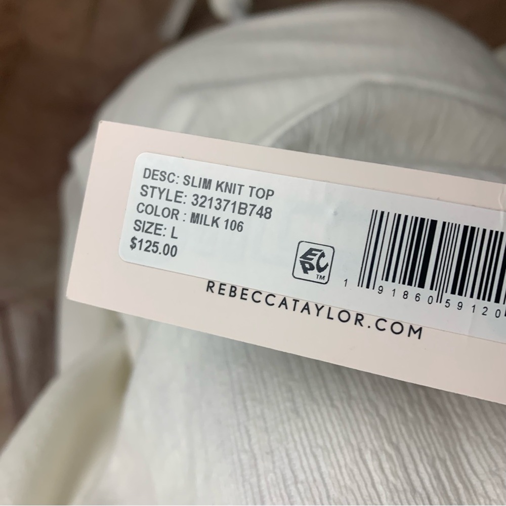 NEW Rebecca Taylor knit top with shirred shoulders - Picture 9 of 9